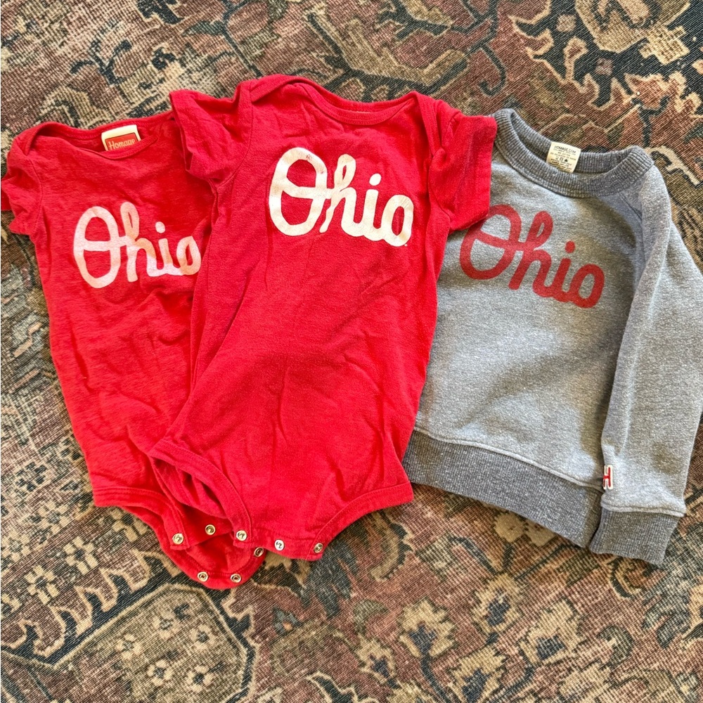 Homage Ohio State Baby Bundle - EUC 3-18 months.